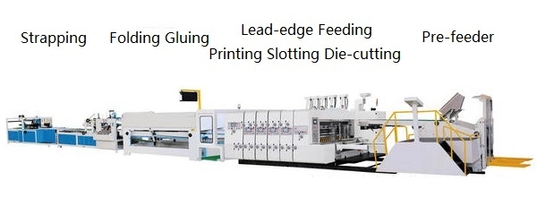 Automatic Lead-Edge Feeder Flexo Printer Slotter Die Cutter Stacker